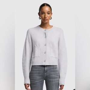 7 For All Mankind Cashmere Blend Cardigan White Sand